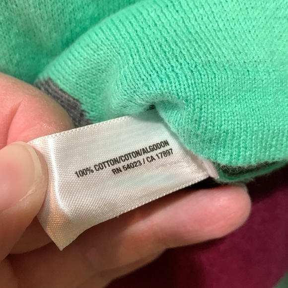 Old Navy mint and gray polkadot sweater size medium - Picture 5 of 8